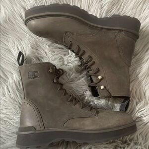 Sorel Brown Lace-Up Boots